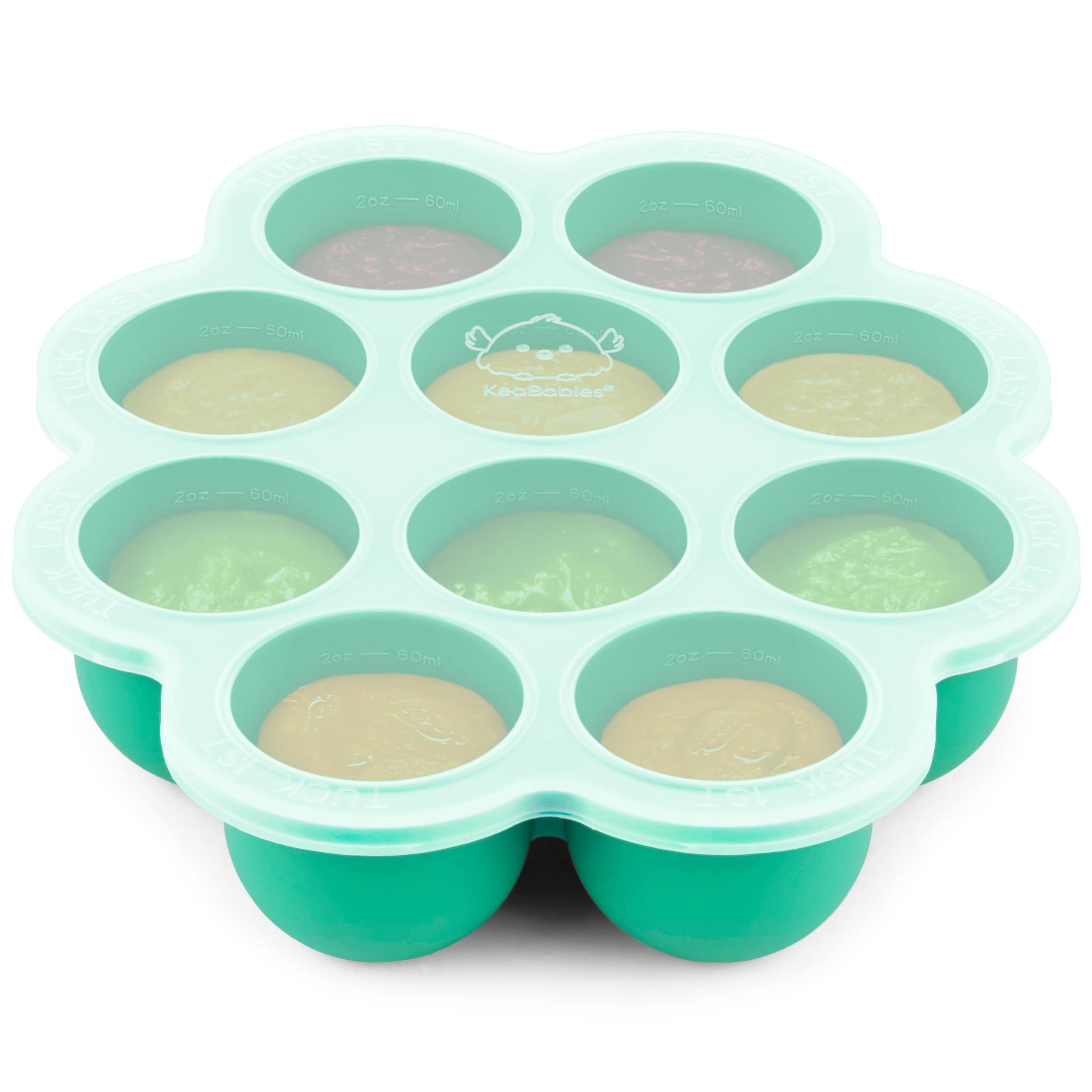 Amazon.com : KeaBabies Silicone Food Freezer Trays with Lid, 2oz x